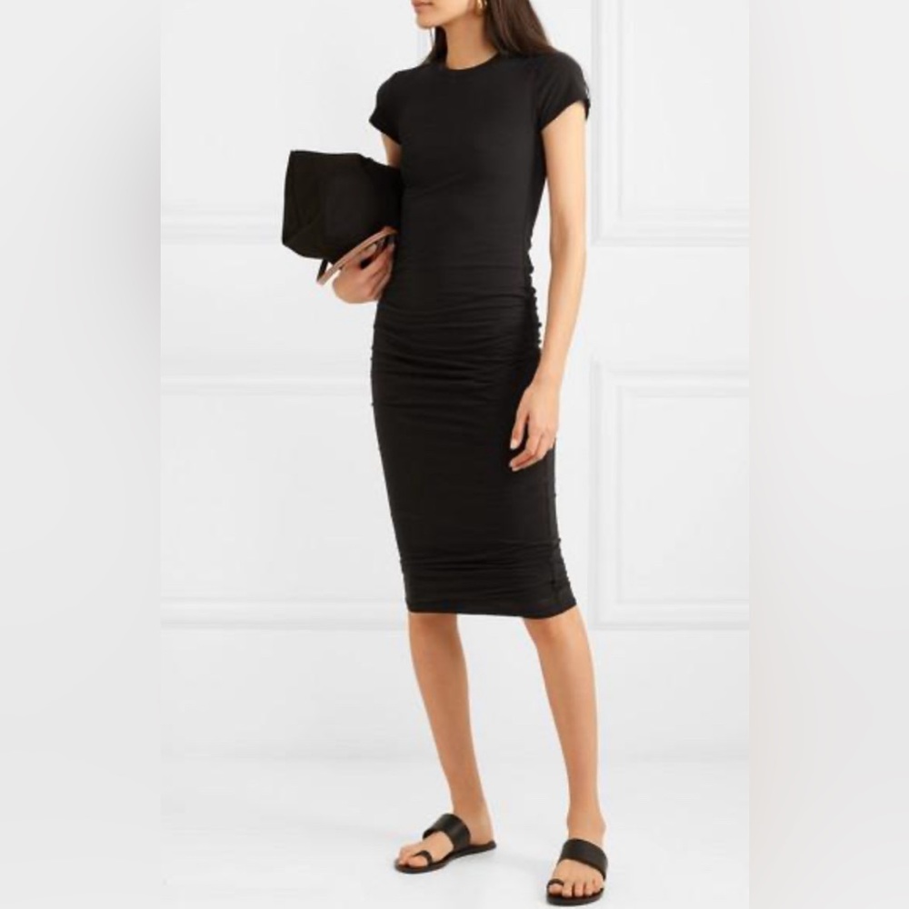 james perse short-sleeved ruched dress